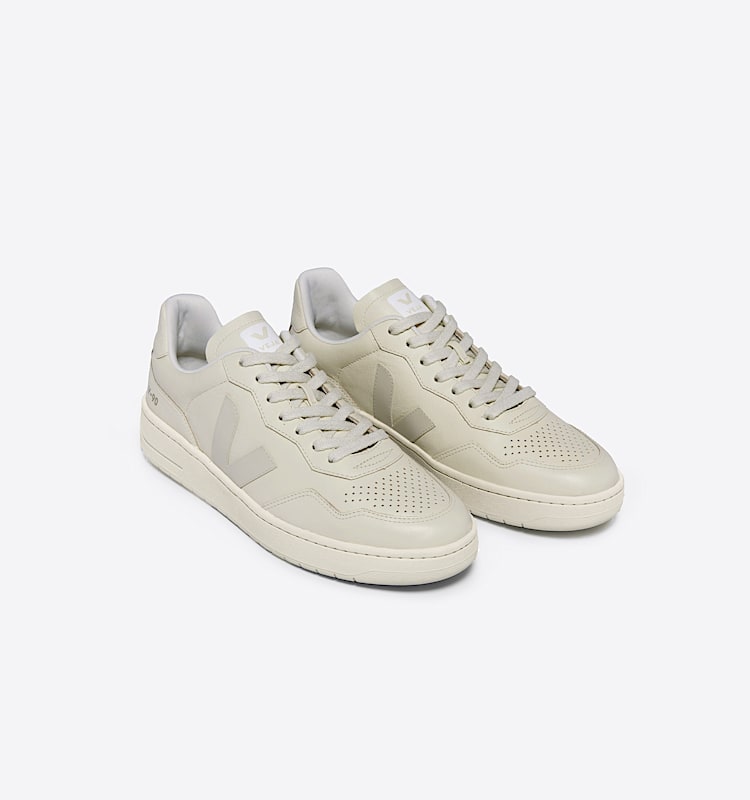 veja sneakers v-90 有机皮革 米色 VD2003381 Top view