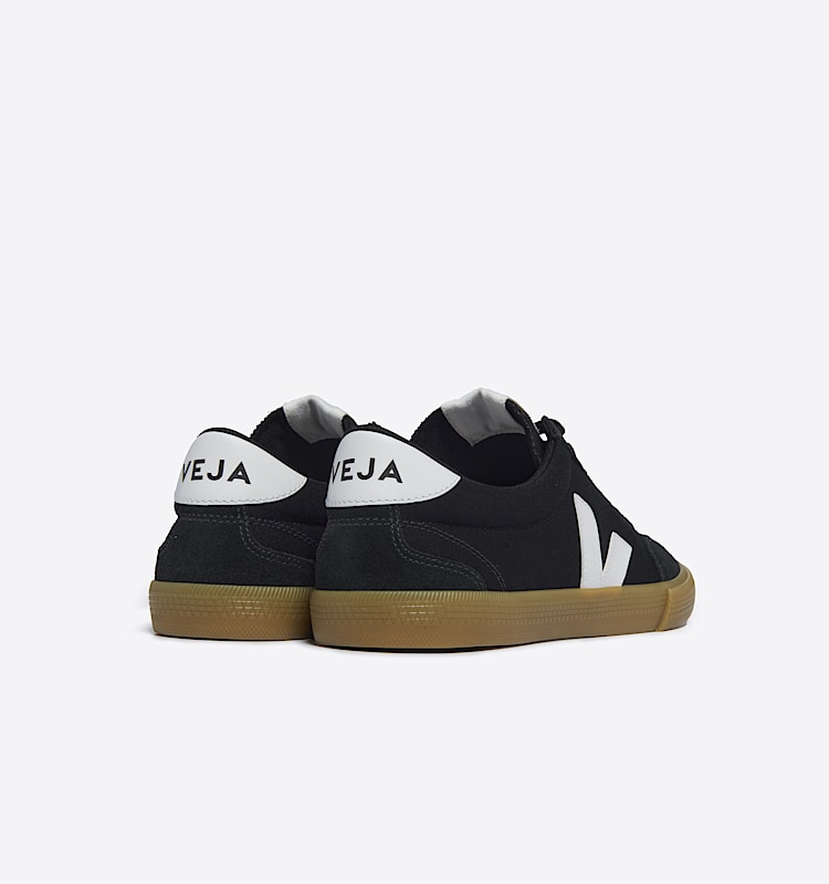 veja sneakers volley 有机棉 黑色 VO0103529 Back view