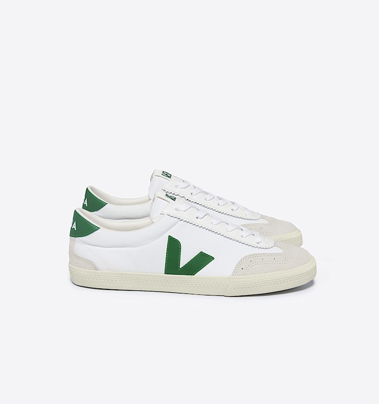 veja sneakers volley 有机棉 白色 VO0103525 Lateral view