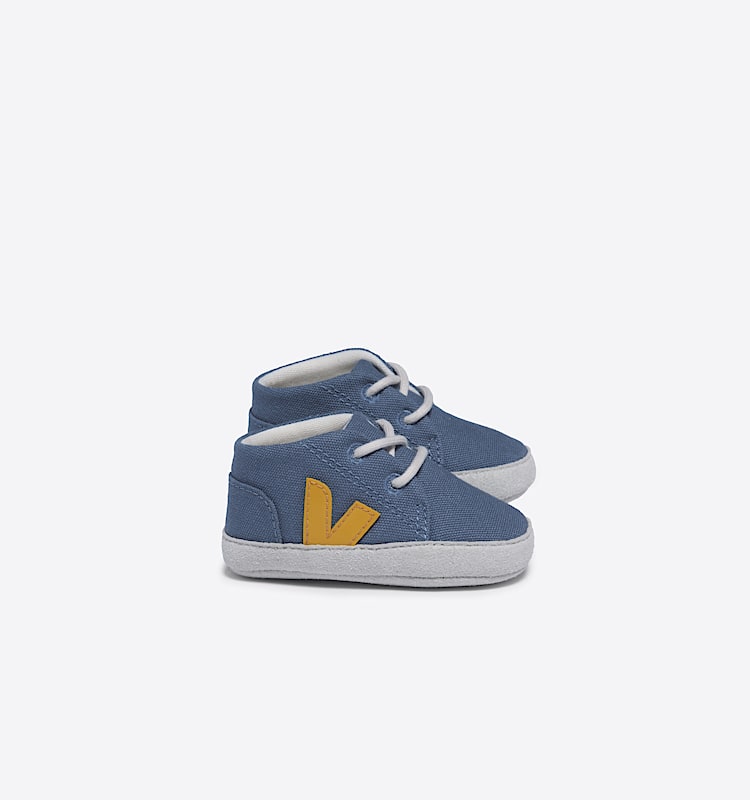 veja sneakers baby algodón-orgánico azul BB0103626 Lateral view