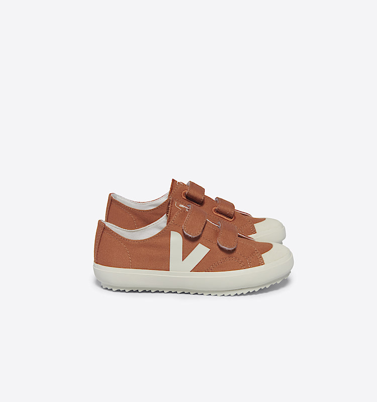 veja sneakers small-ollie organic-cotton orange OV0103618 Lateral view