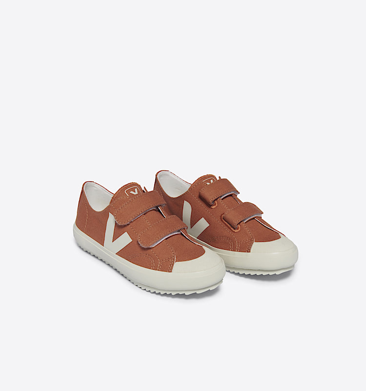 veja baskets small-ollie coton-biologique orange OV0103618 Top view