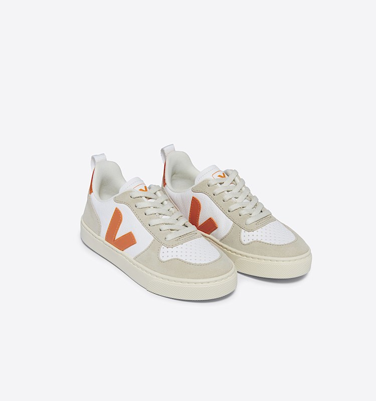 veja small-v-10-laces couro branco CX0503615