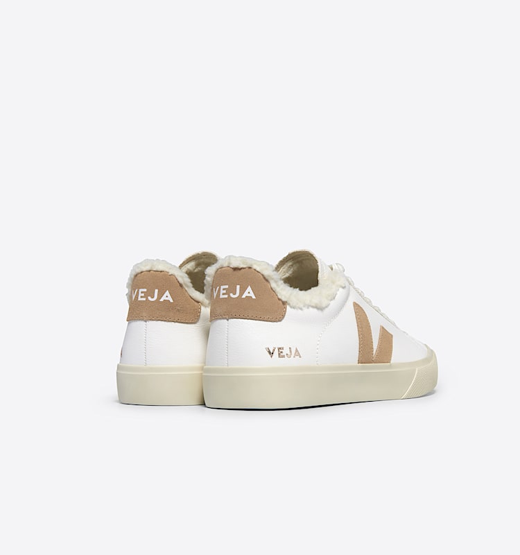 veja baskets campo-winter fourré blanc CW0503830 Back view