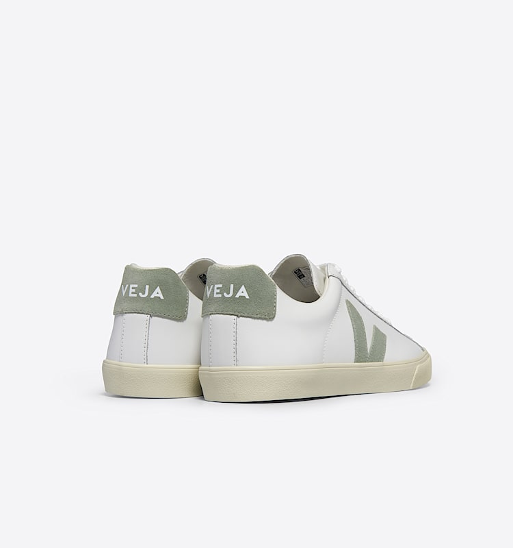veja sneakers esplar-logo 皮革 白色 EO0203710 Back view