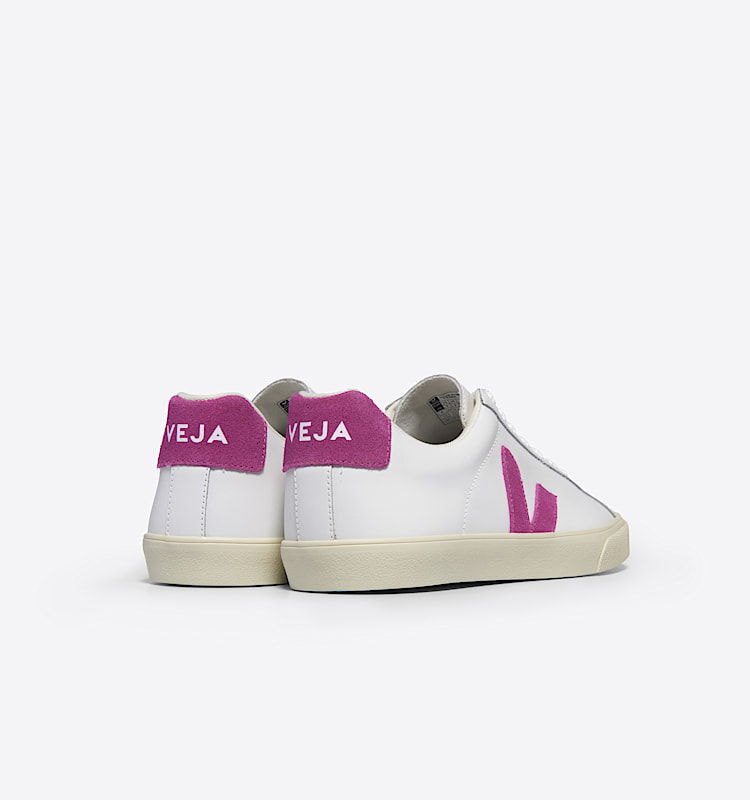 veja sapatilhas esplar-logo couro branco EO0203712 Back view