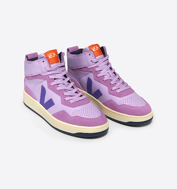 veja baskets v-95 cuir violet QZ2003685 Top view