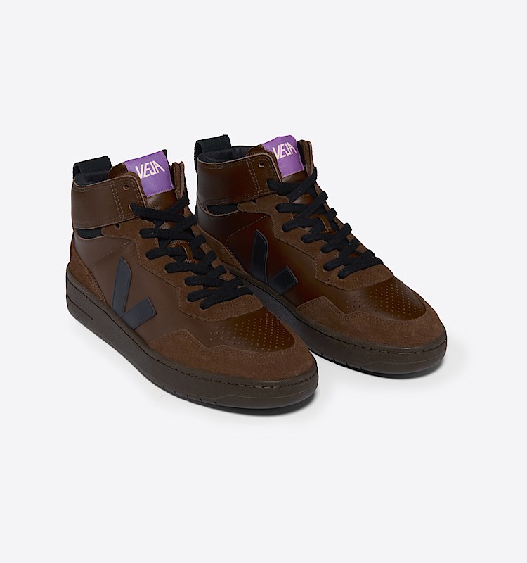 veja baskets v-95 cuir marron QZ2003688 Top view