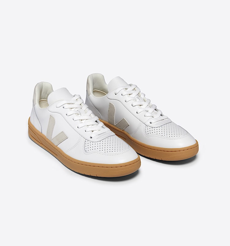 veja sneakers v-10 皮革 白色 VX0203665 Top view