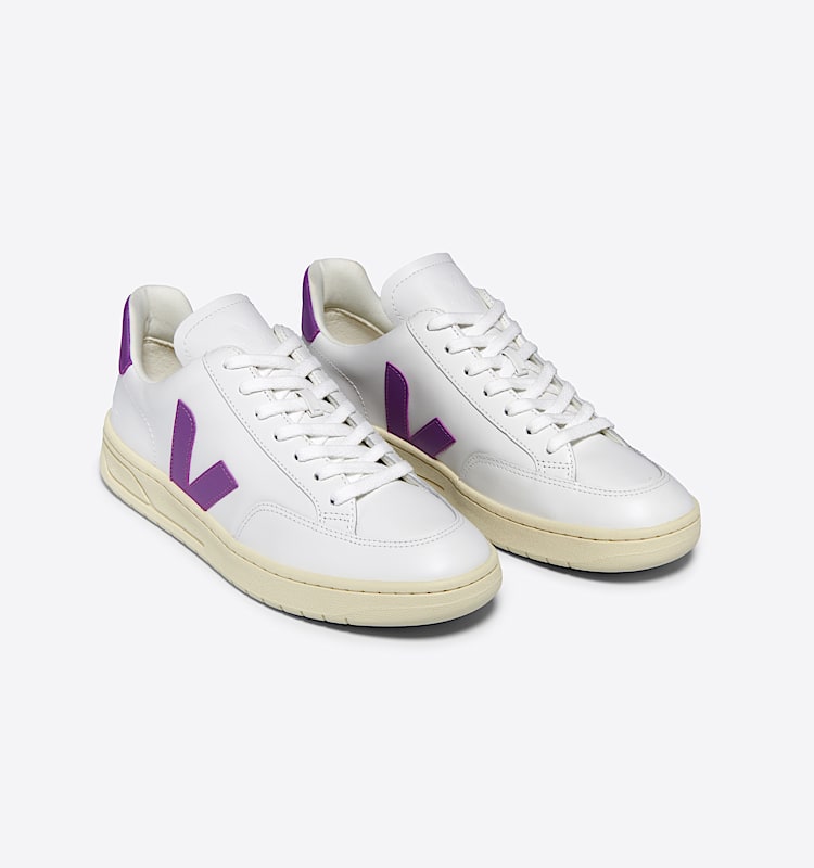 veja sneakers v-12 皮革 白色 XD0203678 Top view