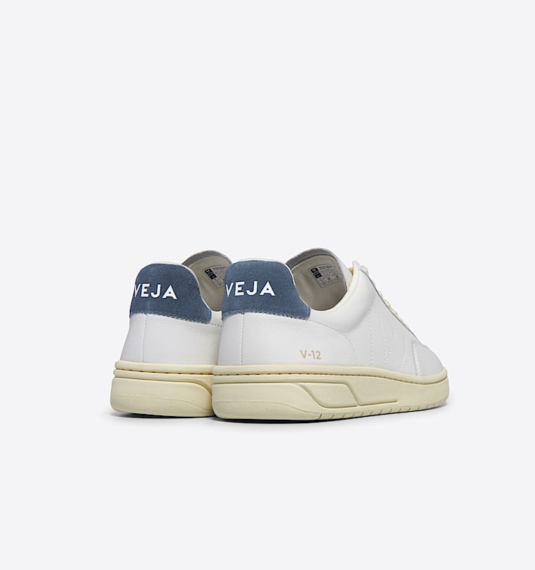 veja baskets v-12-stitch cuir blanc XS2003680 Back view