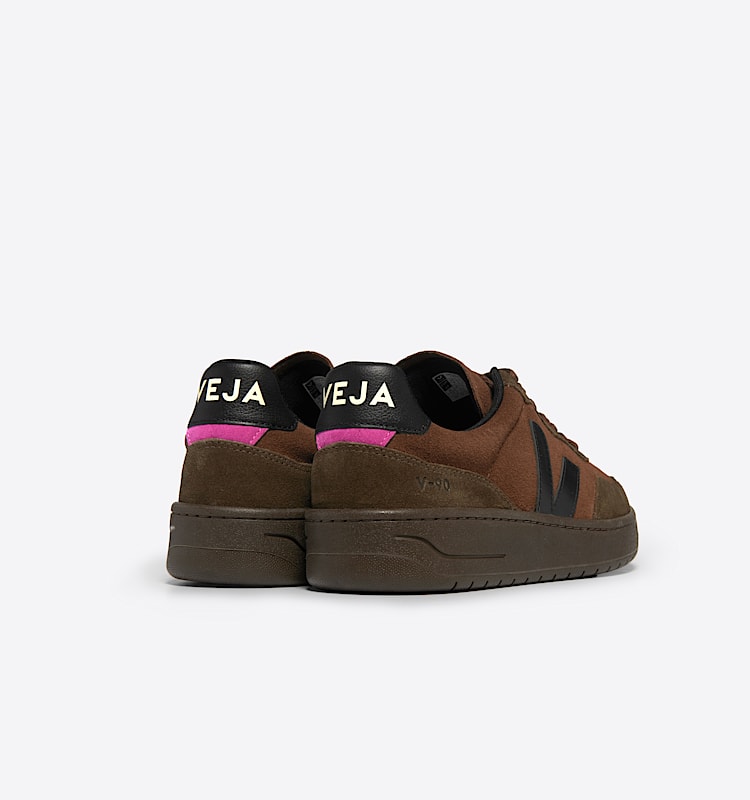veja sneakers v-90 麂皮 褐色 VD0303663 Back view