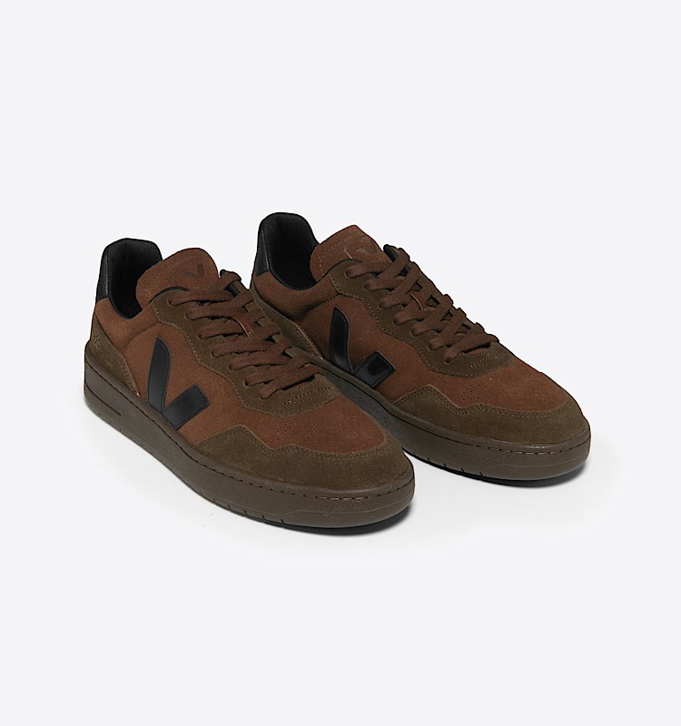 veja sneakers v-90 麂皮 褐色 VD0303663 Top view