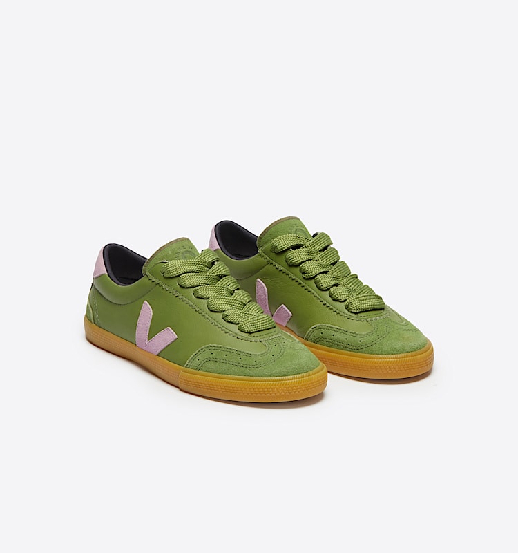 veja baskets veja-x-make-my-lemonade cuir-biologique vert VM2003859 Top view