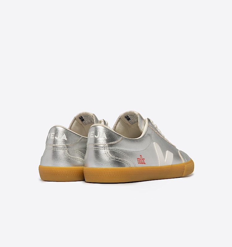 veja sneakers veja-x-nk kůže stříbrná VK0503856 Back view