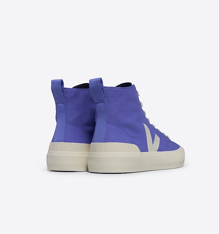 veja baskets wata-ii coton-biologique bleu PA0103730 Back view