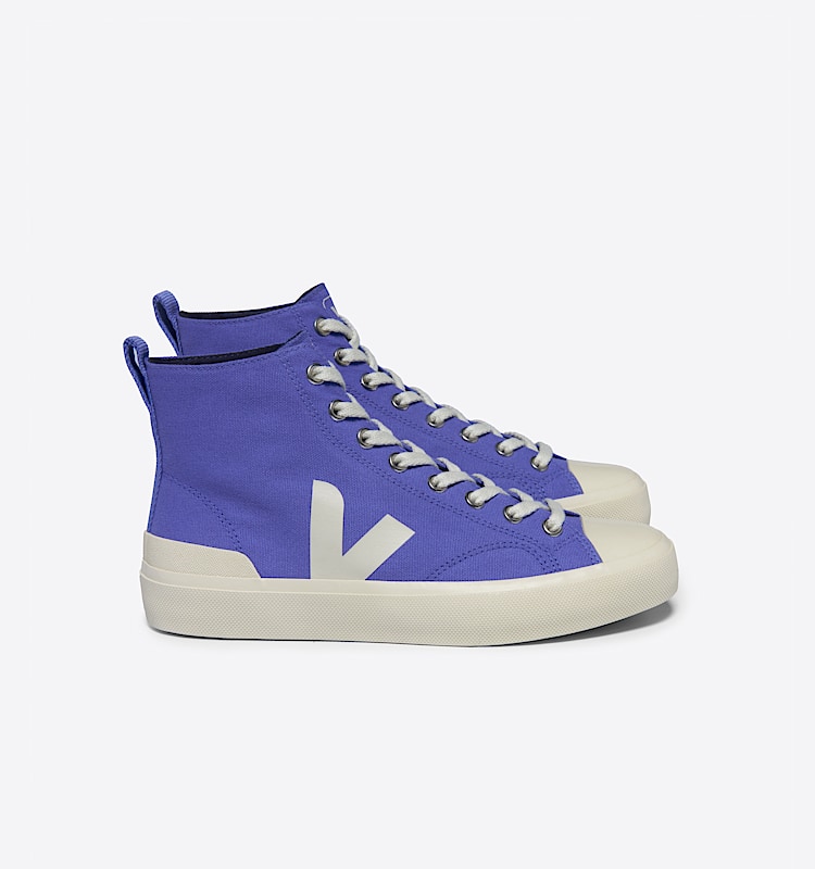 veja baskets wata-ii coton-biologique bleu PA0103730 Lateral view