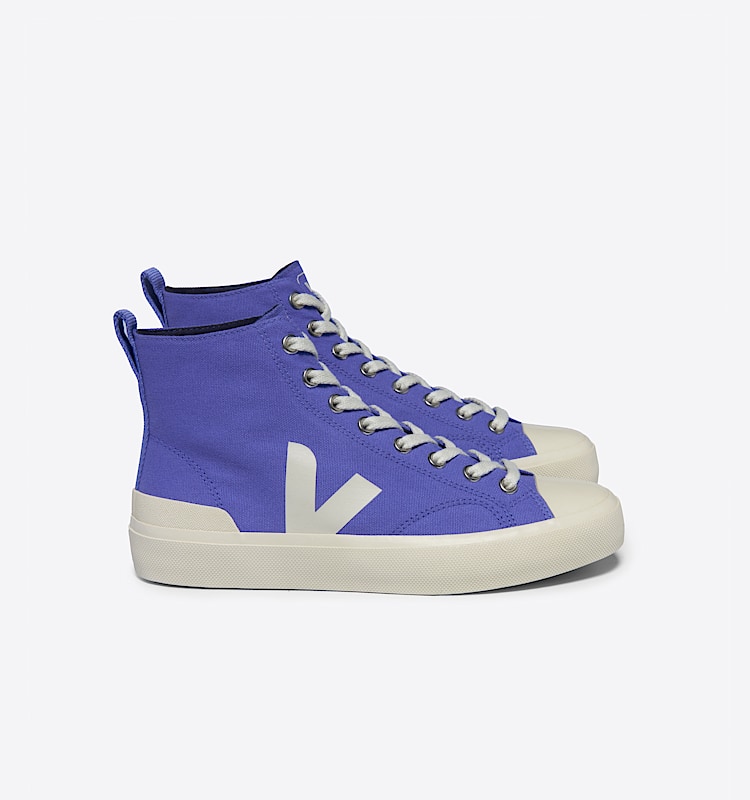 veja sneakers wata-ii 有机棉 蓝色 PA0103730 Lateral view