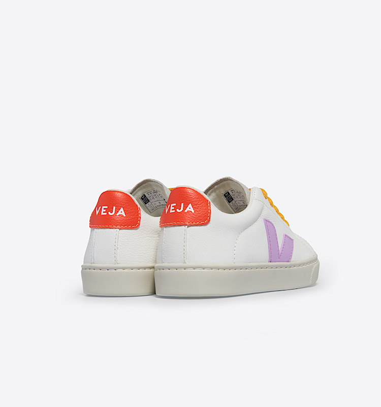 veja baskets small-esplar-laces cuir blanc RS0503788 Back view