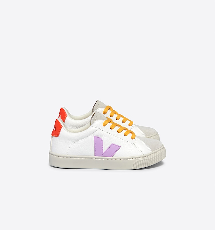 veja baskets small-esplar-laces cuir blanc RS0503788 Lateral view