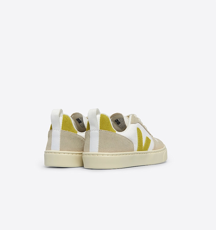 veja baskets small-v-10-laces cuir blanc CX0503809 Back view