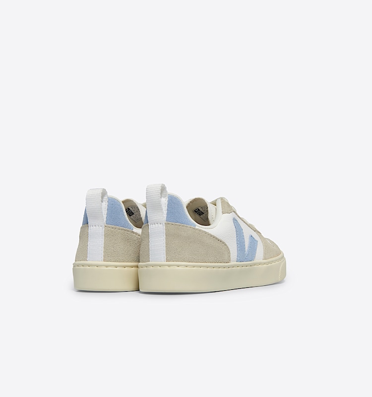 veja baskets small-v-10-laces cuir blanc CX0503808 Back view