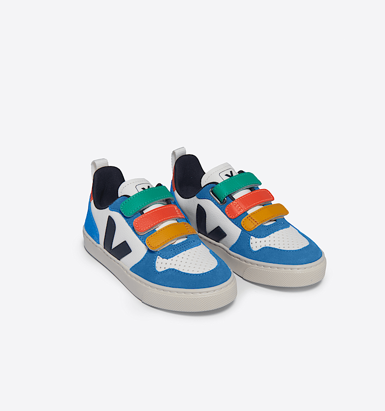 veja sapatilhas small-v-10 couro multicolor CV0503802 Top view
