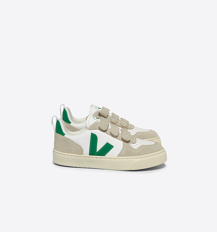 veja baskets small-v-10 cuir blanc CV0503800 Lateral view