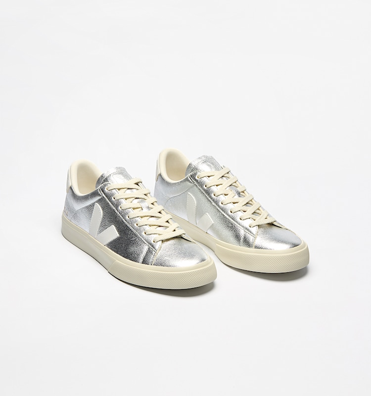 veja sneakers campo lær sølv CP0502684 Top view