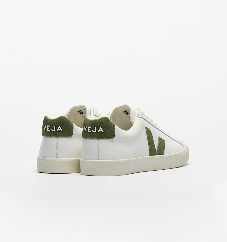 veja sapatilhas esplar-logo couro branco EO0203881 Back view