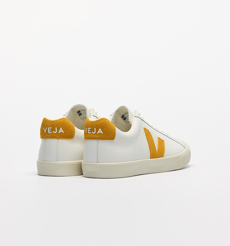 veja sneakers esplar-logo 皮革 白色 EO0203711 Back view