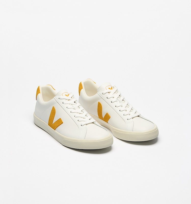 veja sneakers esplar-logo 皮革 白色 EO0203711 Top view
