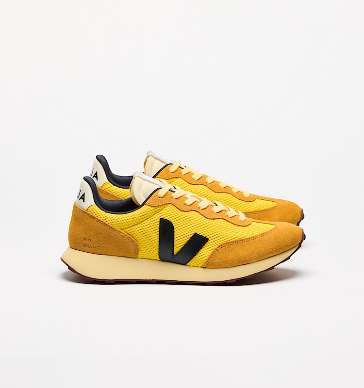 veja baskets rio-branco-ii recyclé jaune RO1803873 Lateral view