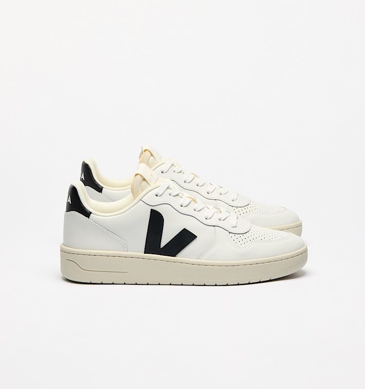 veja zapatillas v-10-prime cuero blanco VI0220738 Lateral view