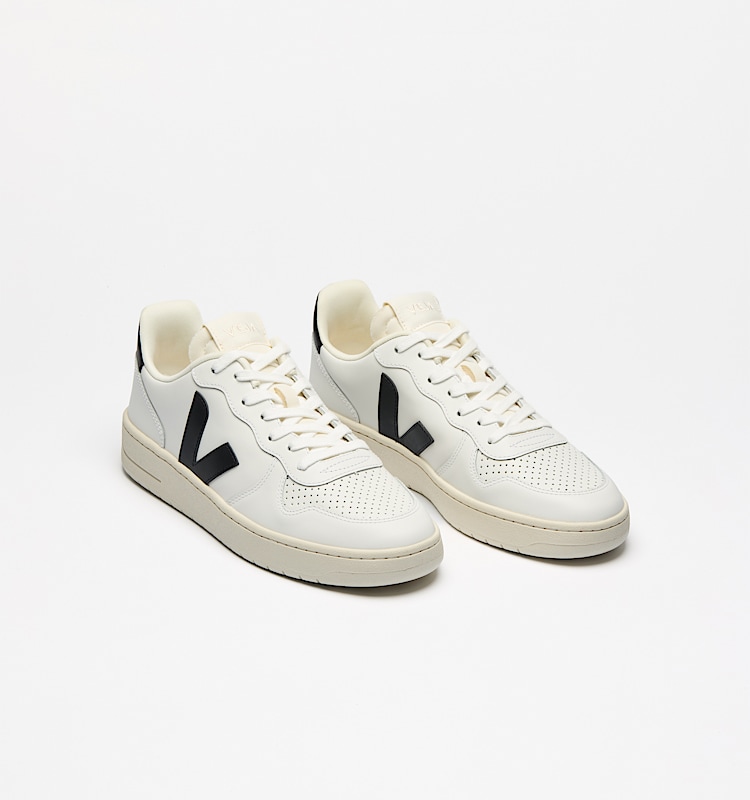 veja zapatillas v-10-prime cuero blanco VI0220738 Top view