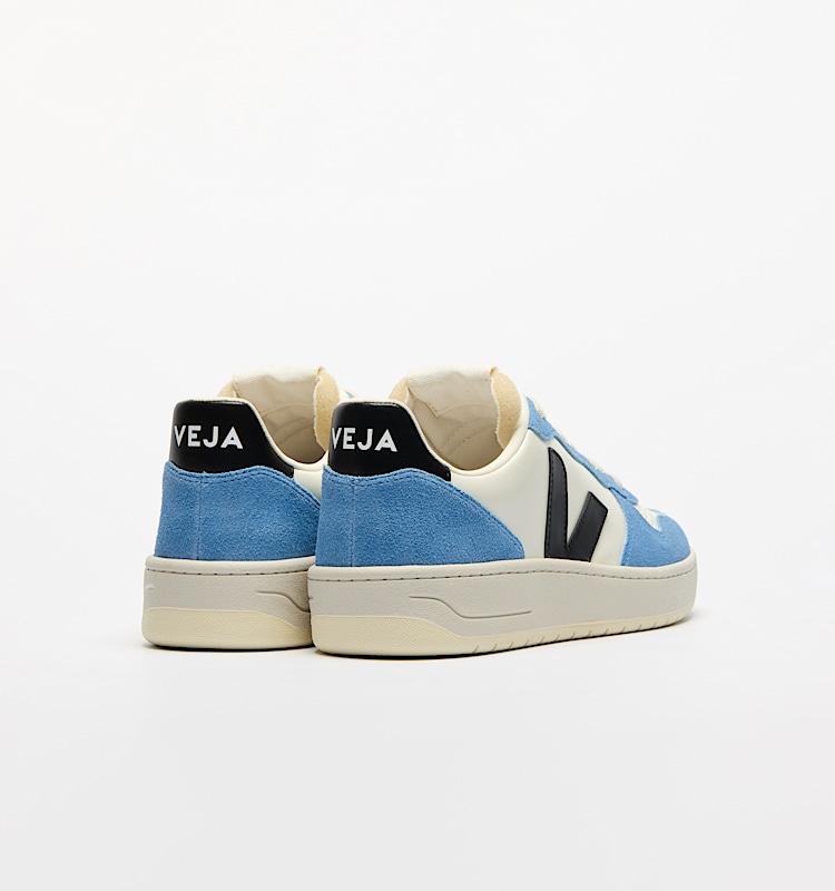 veja sneakers v-10-prime 皮革 蓝色 VI0220503 Back view