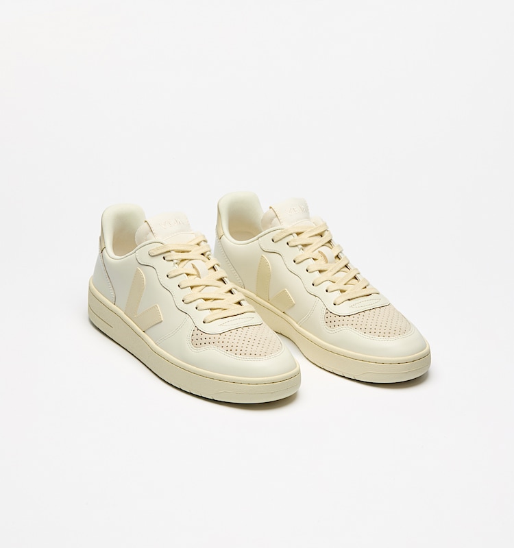 veja sneakers v-10-prime 皮革 米色 VI0220498 Top view