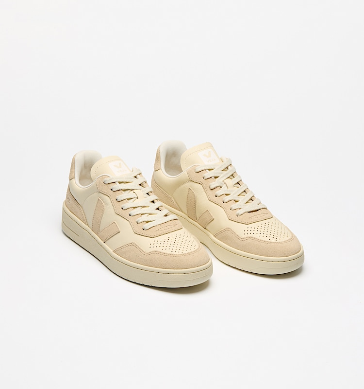 veja sneakers v-90 有机皮革 米色 VD2003892 Top view