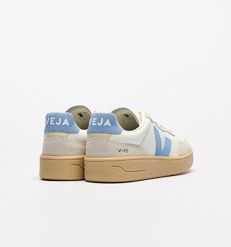 veja sneakers v-90 有机皮革 白色 VD2003895 Back view