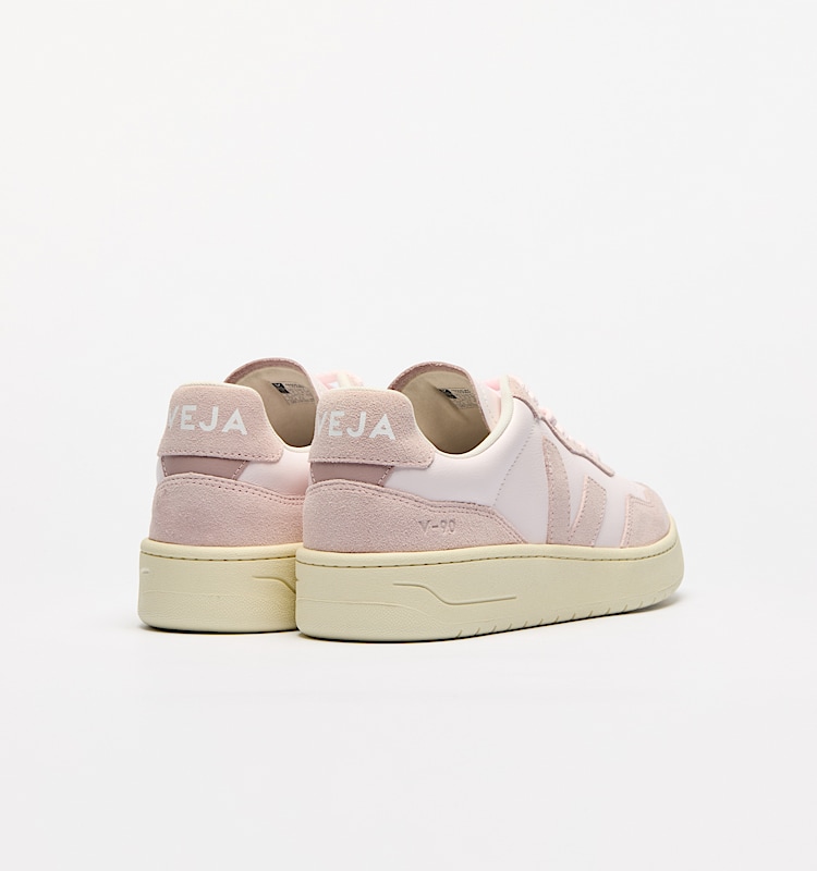 veja baskets v-90 cuir rose VD2003891 Back view