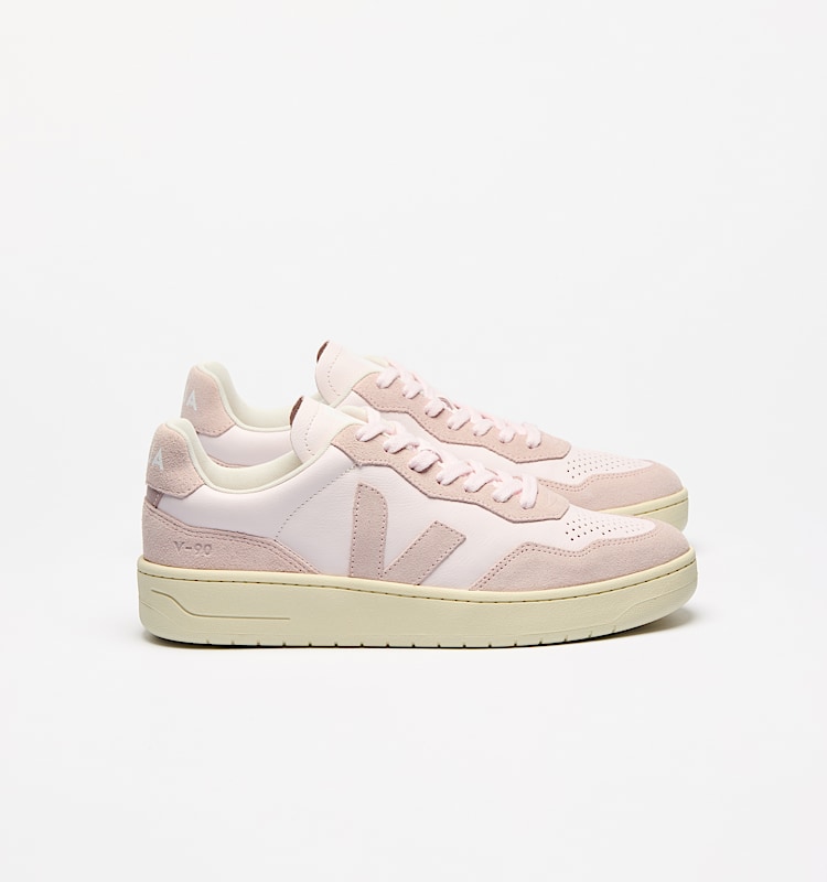 veja baskets v-90 cuir rose VD2003891 Lateral view