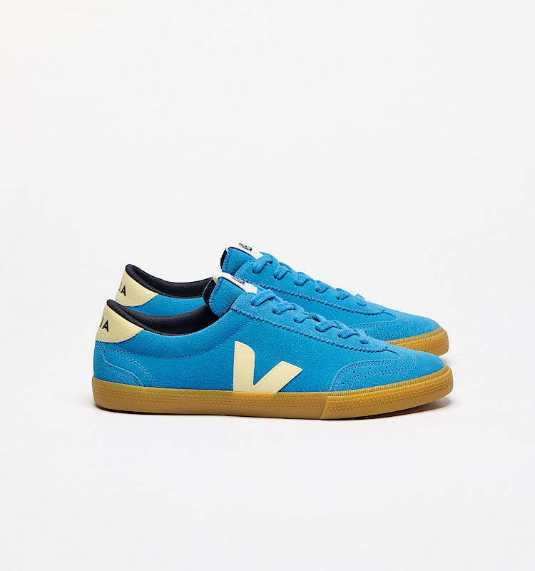 veja sneakers volley 麂皮 蓝色 VO0320512 Lateral view