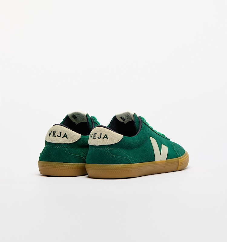 veja sneakers volley pelle-scamosciata verde VO0320515 Back view