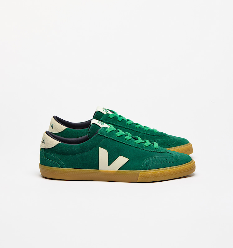 veja sneakers volley 麂皮 绿色 VO0320515 Lateral view