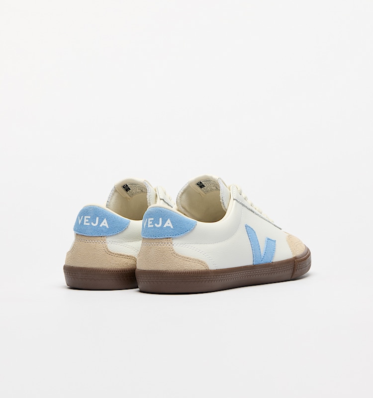 veja sneakers volley 有机皮革 白色 VO2020505 Back view