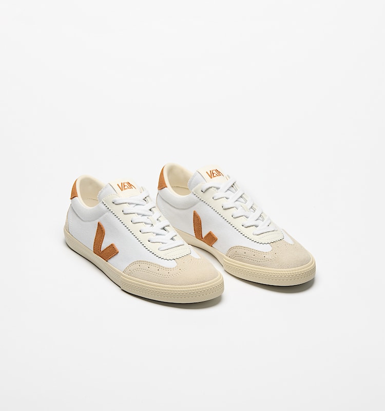 veja sneakers volley 有机棉 白色 VO0103863 Top view