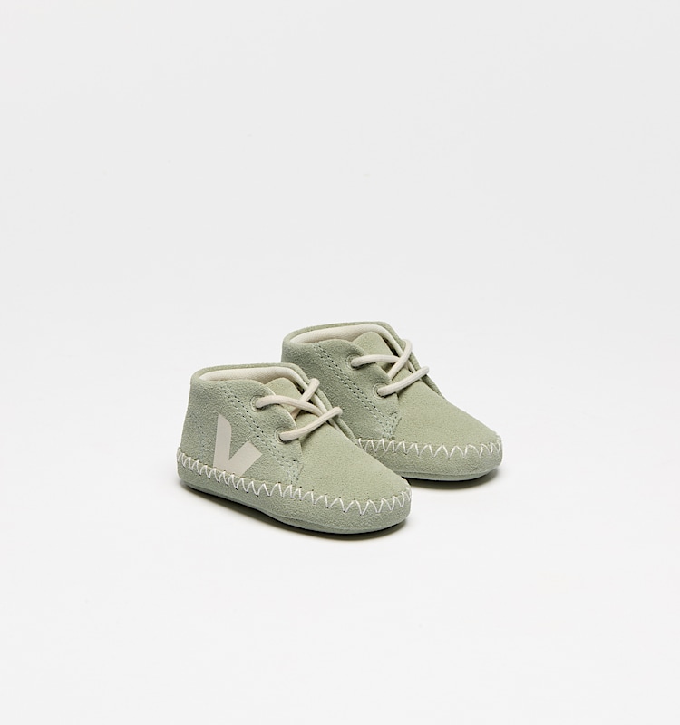 veja baskets baby-light-zz suède vert BL0320662 Top view