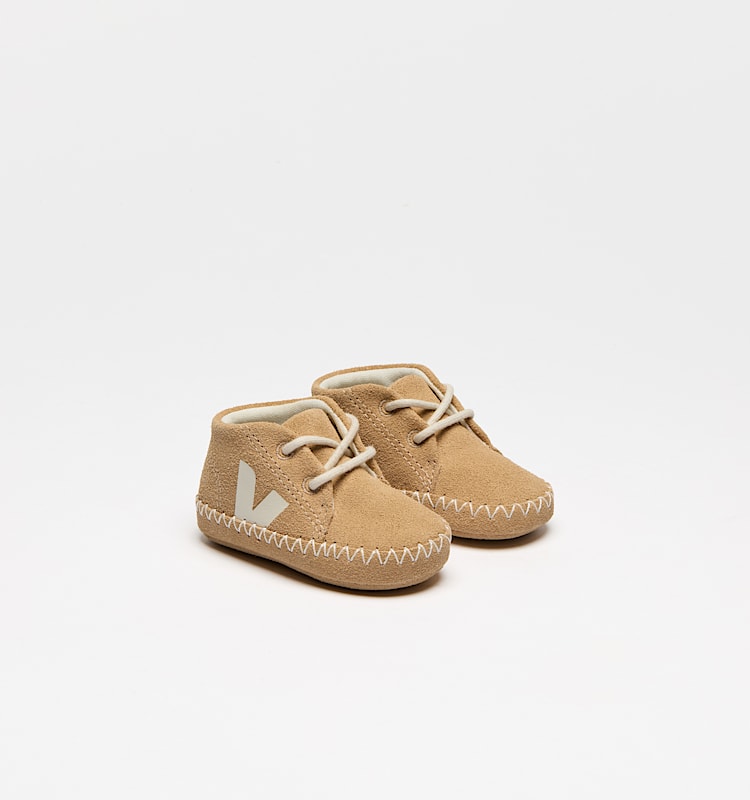 veja baskets baby-light-zz suède beige BL0320661 Top view