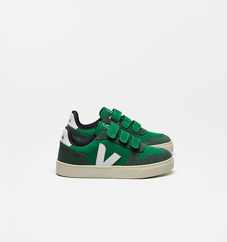 veja small-v-10 suede green CV0320621