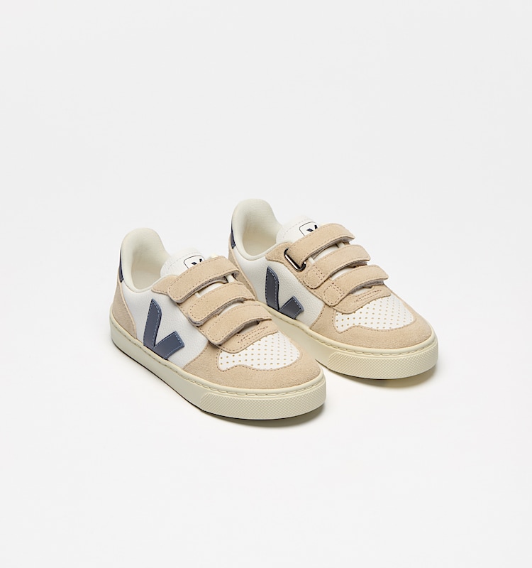 veja baskets small-v-10 cuir beige CV0520617 Top view